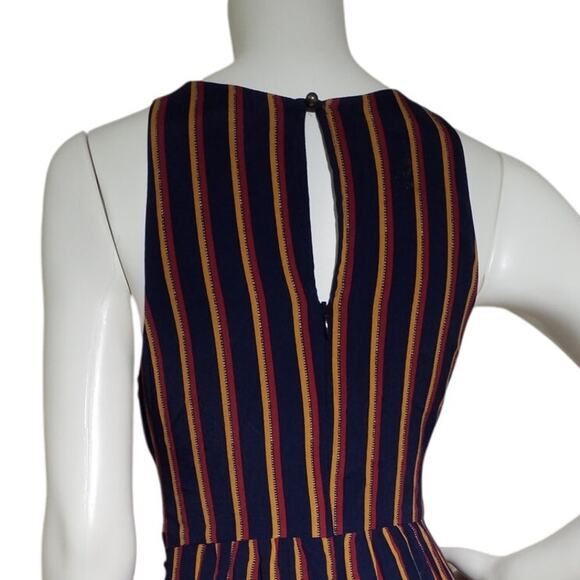Plenty By Tracy Reese Jumpsuit Belted Women Striped  Blue Red Orange Size Small - Picture 4 of 6